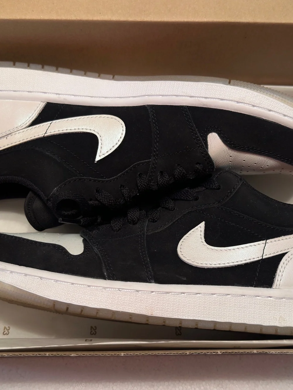Jordan Men’s Black and White Low-Top Sneakers